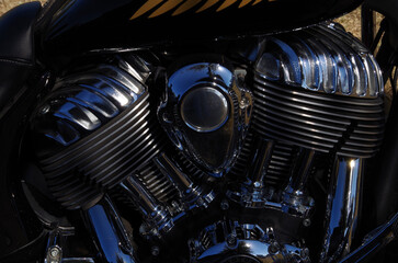 engine of a motorcycle