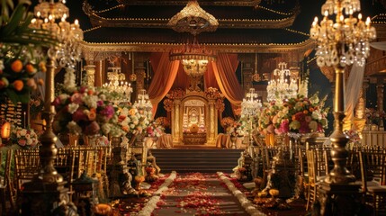 Fototapeta premium Elegant Wedding Ceremony Setup