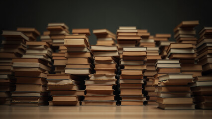 A Portal to Knowledge: A Big Pile of Diverse Books Inviting Imagination