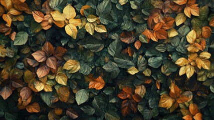 Fototapeta premium Digital Floral Leaf Background Textures