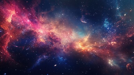 Endless universe depicted in a 3D cartoon rendering showcasing stars galaxies and stunning cosmic imagery