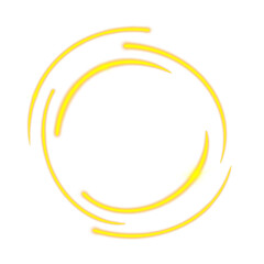 Golden magic neon light circle