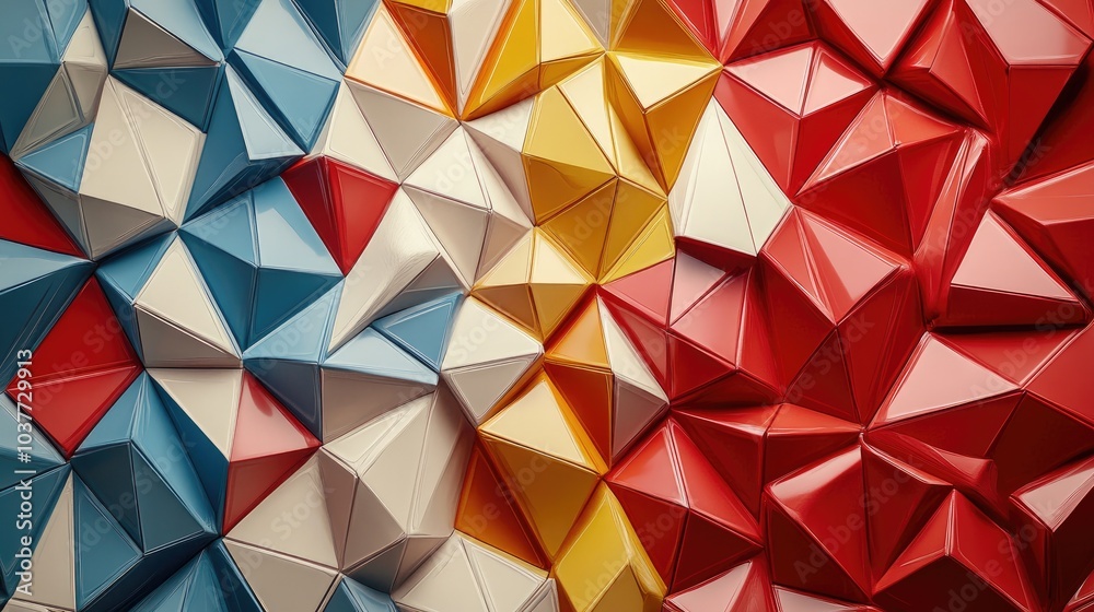 Poster low polygon triangle pattern backdrop