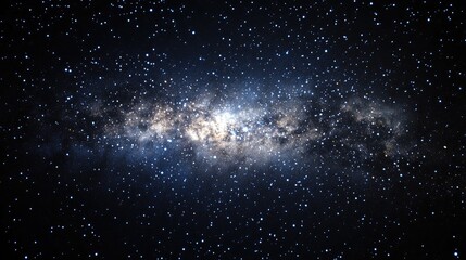 Naklejka premium Beautiful 3D cartoon rendering of the Galactic Core of the Milky Way Galaxy Long exposure of stars captured in an astrophotography style