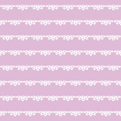 アンティークなレースのシームレスパターン。ベクター素材。