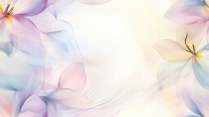 Delicate pastel floral design