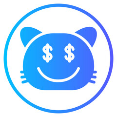 dollar gradient icon