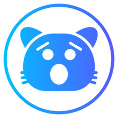 sad face gradient icon