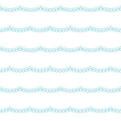 アンティークなレースのシームレスパターン。ベクター素材。