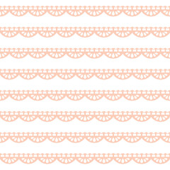 アンティークなレースのシームレスパターン。ベクター素材。