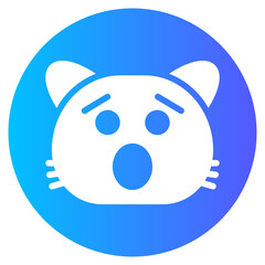 sad face gradient icon
