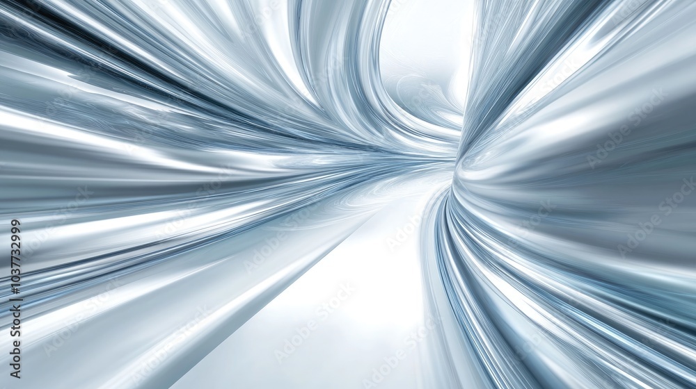 Poster 3d rendering of a white and gray motion blur background with a gradient abstract design