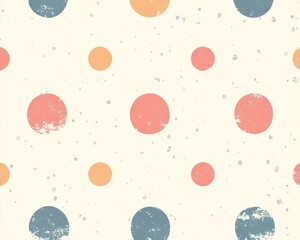 Simple polka dots on a soft cream background with a vintage touch