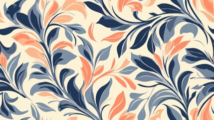 Seamless abstract floral pattern suitable for fabrics wallpapers wrapping paper and surfaces