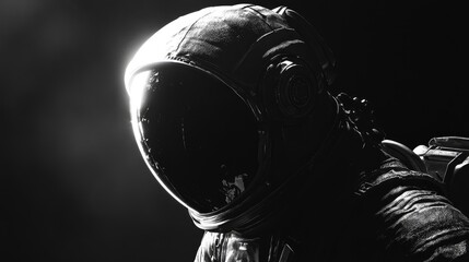 Astronaut in the shadows Mixed media artwork