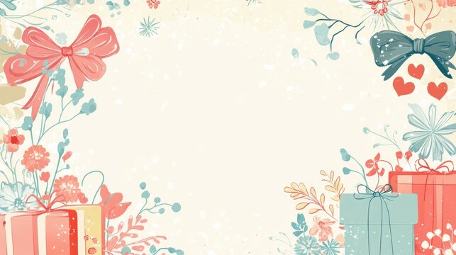 Romantic scrapbooking design for invitations greetings birthday labels postcard frames baby textures children s albums holiday cards and colorful gifts vector EPS 8