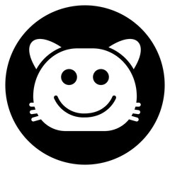 happy face glyph icon