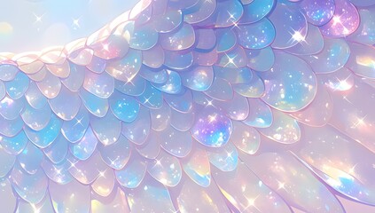 Colorful Abstract Fantasy Wings with Magical Glow