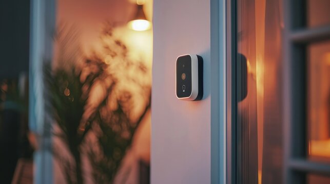 A home security system being installed, showing the role of technology in preventing burglaries