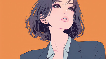 スーツを着た美しいキャリアウーマン