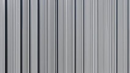 Obraz premium minimalist and industrial-style wall composed of vertical corrugated metal panels