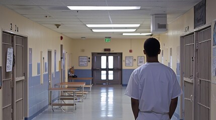 A juvenile detention center with staff leading educational programs, reflecting efforts to reform young offenders