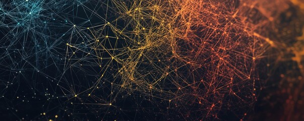 Minimalist network connection wallpaper with an abstract design, emphasizing digital connectivity and modern technology.