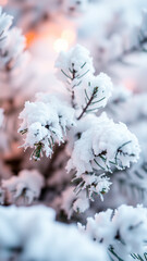 pine branch cloaked winter's embrace