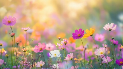 Floral Paradise: A Serene Tapestry of Blooms in Vibrant Hues