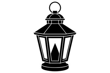 Islamic lantern light vector silhouette