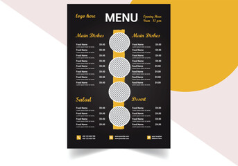 Beautiful food menu design template