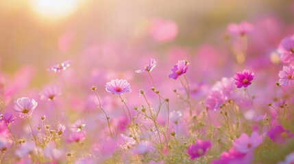 Floral Paradise: A Serene Tapestry of Blooms in Vibrant Hues