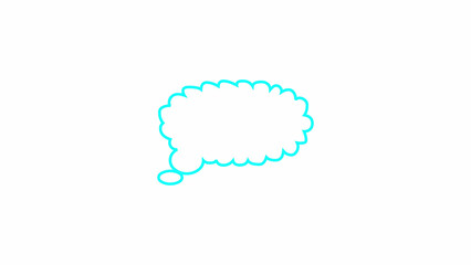 Speech balloon simple shape icon illustrations on white color background	