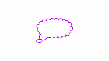 Speech balloon simple shape icon illustrations on white color background	