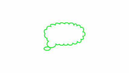 Speech balloon simple shape icon illustrations on white color background	
