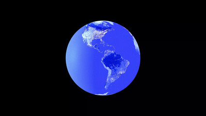 global warming earth concept animation with black background