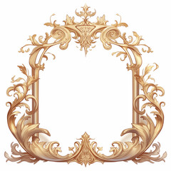 frame with golden ornament