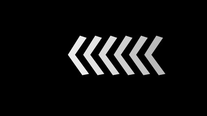 left directional green arrow illustration black background. 