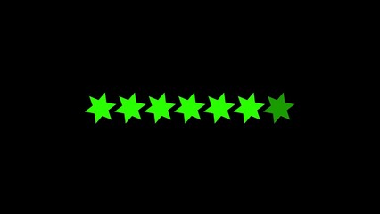 five star rating icon animation	