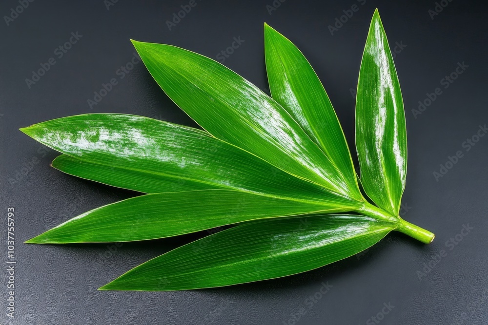 Poster A simple Yucca leaf against a plain background, highlighting the sharp angles and clean lines