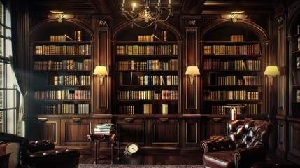 Luxurious Library Interior