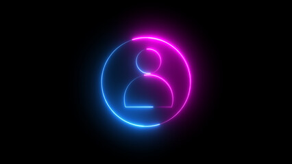 contact icon illustration black background	