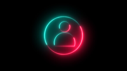 contact icon illustration black background	