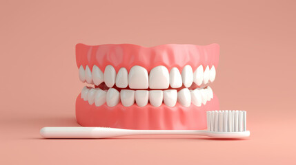 Enhance your dental routine with this fake jaw model designed for practicing oral hygiene with an electric toothbrush.