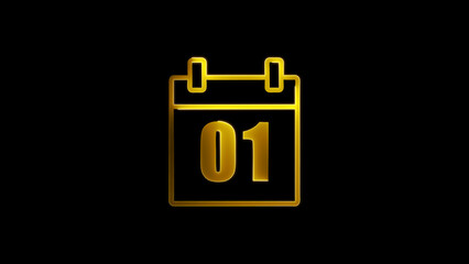 calendar isolated on white