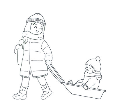 Sled clip art preview