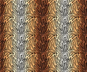 A prototype of a wild animal tiger pattern that is natural and maintains the identity of being the king of the forest.