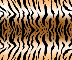 Tiger pattern designs are used for prints and textiles, fashion and interior decoration.