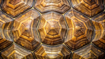 Naklejka premium Turtle shell inspired background texture , reptile, pattern, nature, shell, texture, green, brown, unique, abstract, natural