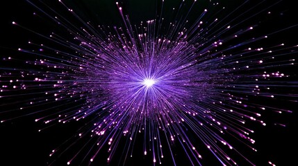 A sparkling explosion of violet light on a black background, depicting ultraviolet energy